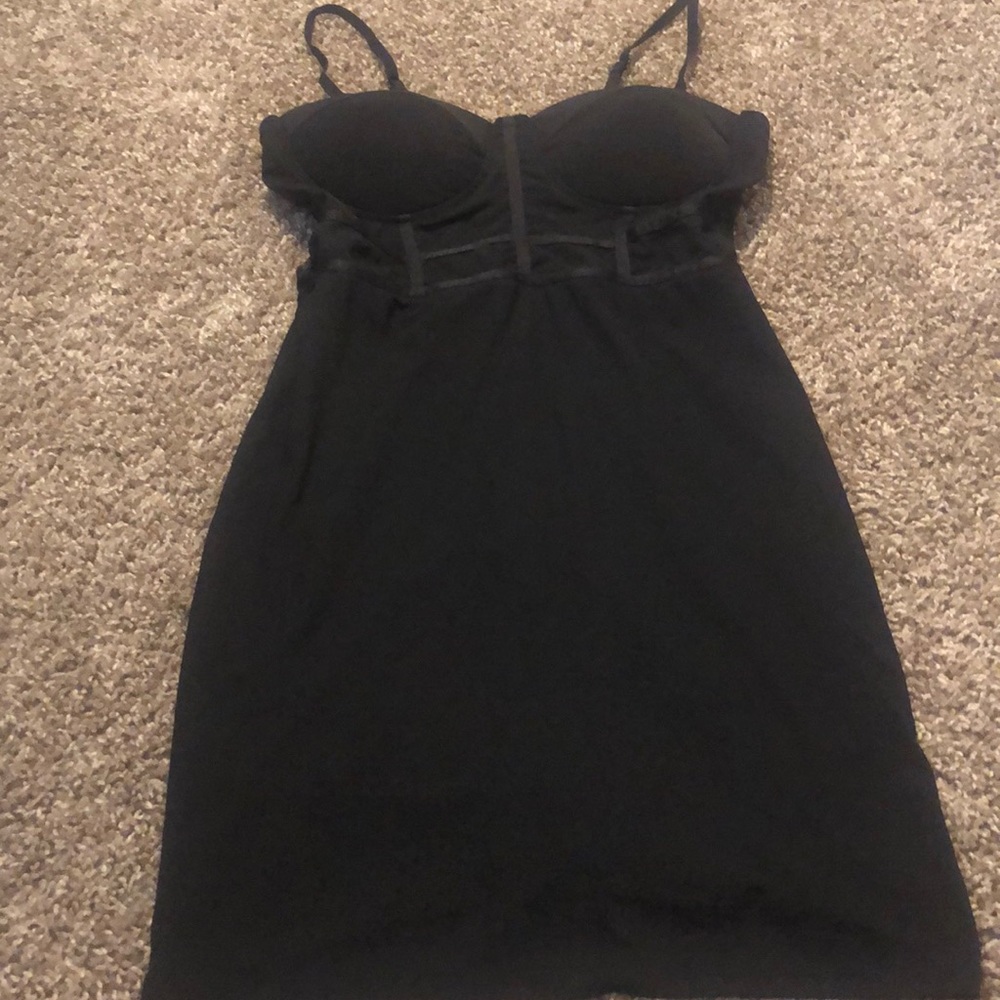 Black mini dress